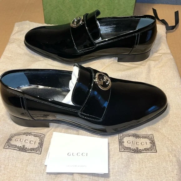 Authentic Gucci Men’s Interlocking G loafers size 7 s-l400.jpg main image 2